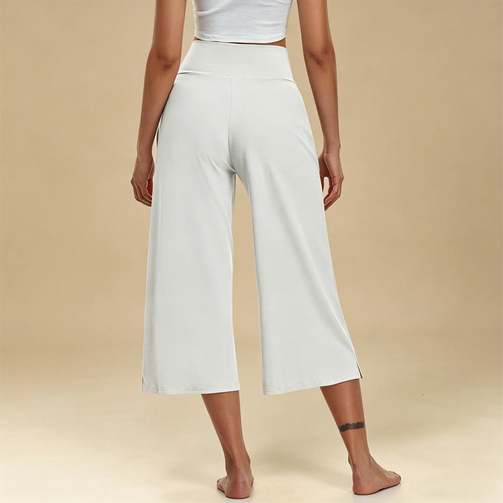 Olivenorma Crossover High Waist Cropped Wide Leg With Pockets Yoga Fitness Women's Pants - image 2