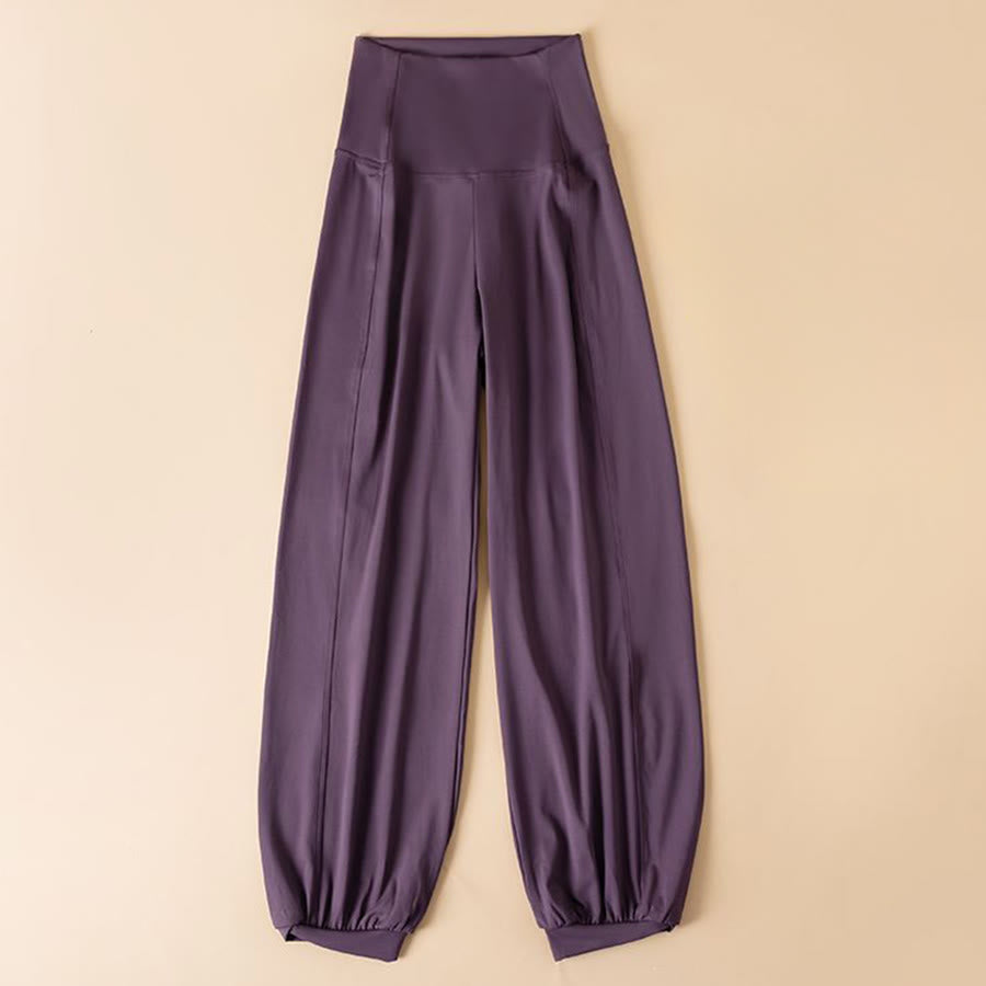 Olivenorma High Waist Harem Jogger Loose Wide Leg Casual Fitness Women's Pants - Imperial Purple - L - image 1