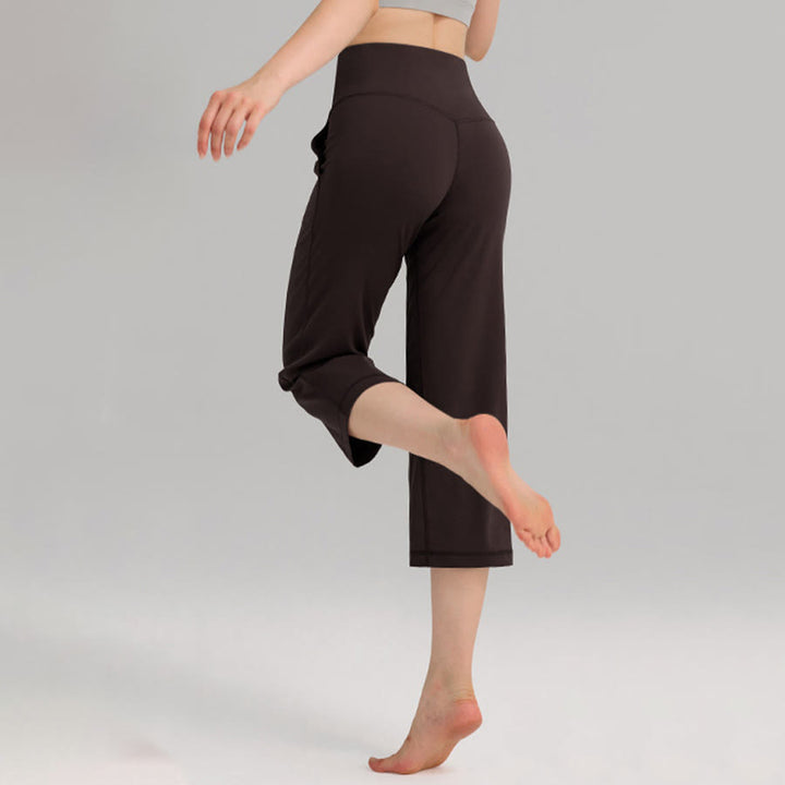 Olivenorma High Waist Capri Wide Leg With Pockets Yoga Fitness Women's Pants - image 5