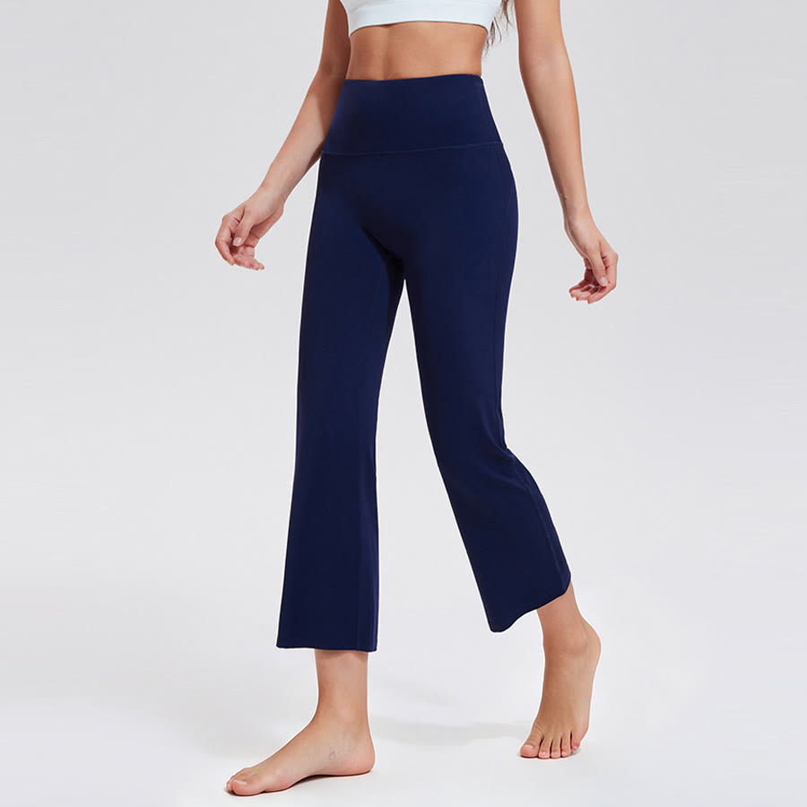 Olivenorma High Waist Eight Points Micro Flare Slim Yoga Fitness Women's Pants - image 12