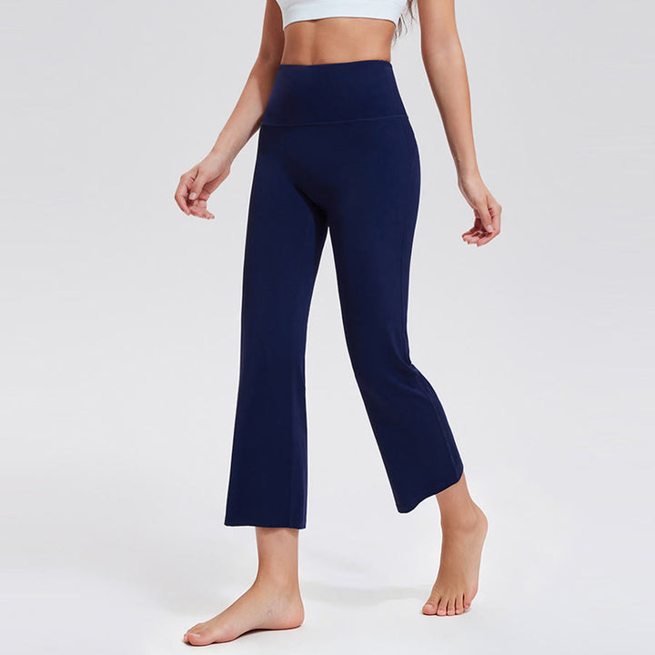 Olivenorma High Waist Eight Points Micro Flare Slim Yoga Fitness Women's Pants - image 12