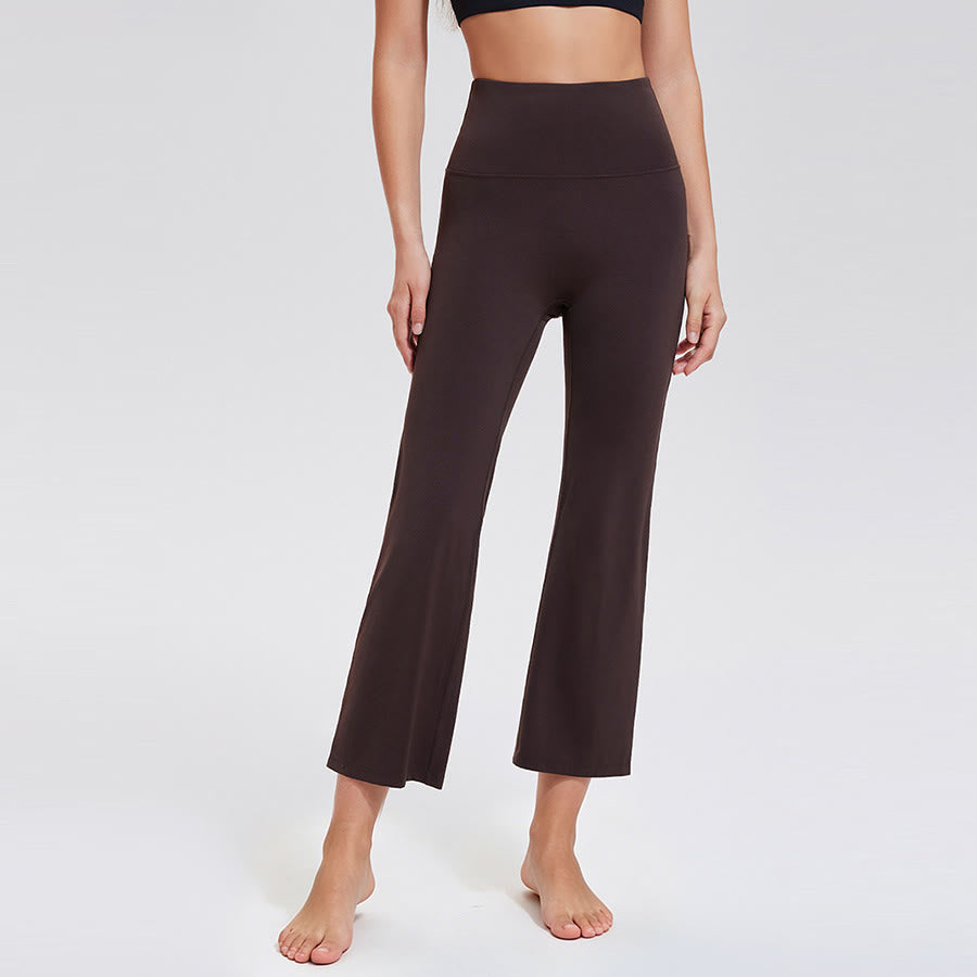 Olivenorma High Waist Eight Points Micro Flare Slim Yoga Fitness Women's Pants - image 10
