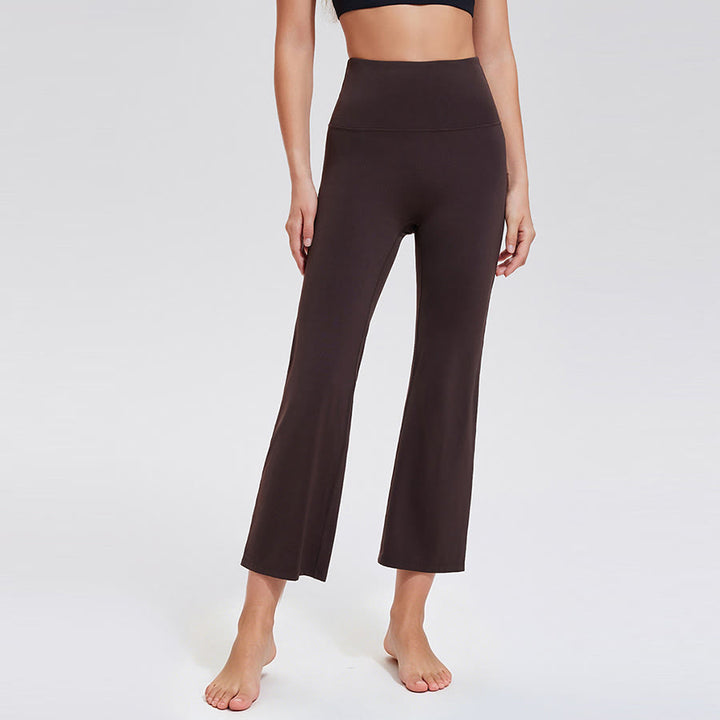 Olivenorma High Waist Eight Points Micro Flare Slim Yoga Fitness Women's Pants - image 10