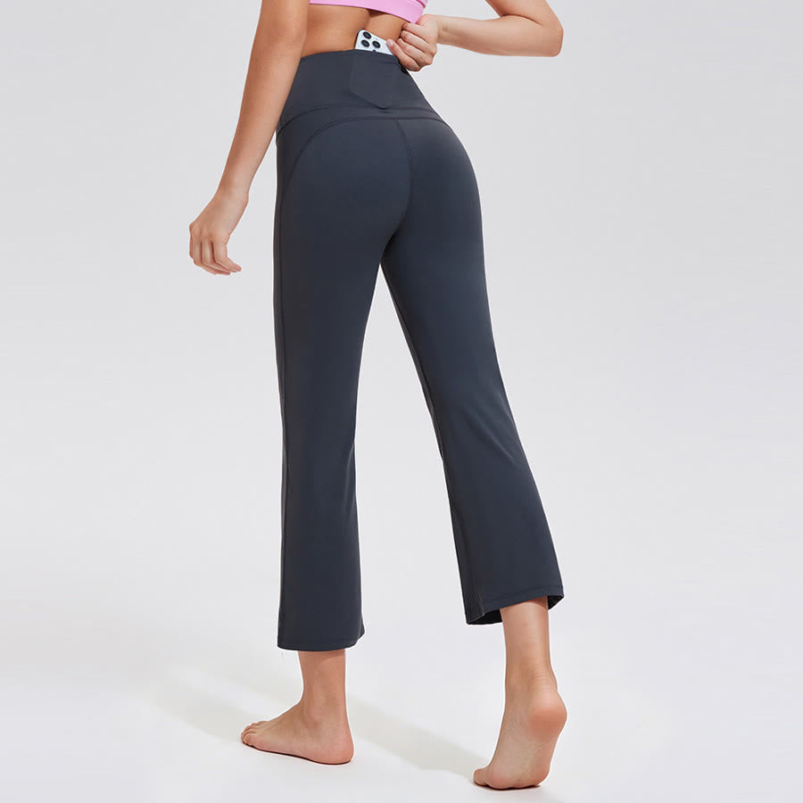 Olivenorma High Waist Eight Points Micro Flare Slim Yoga Fitness Women's Pants - image 4