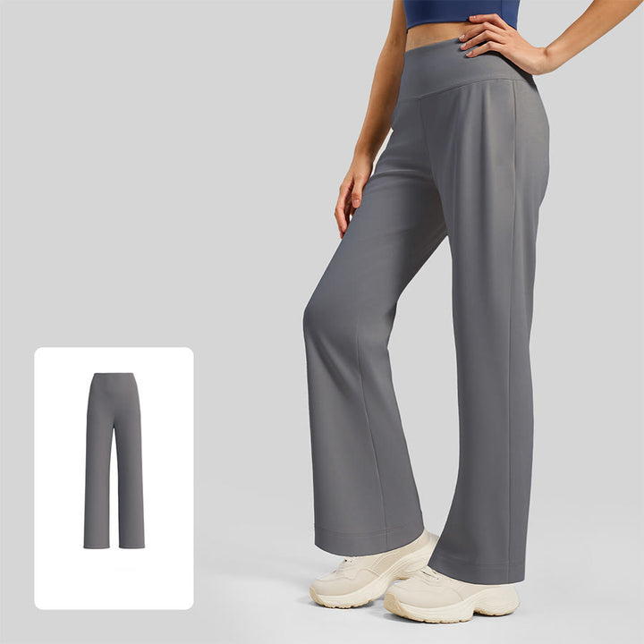 Olivenorma Crossover High Waist Split Wide Leg Loose Drape Yoga Women's Pants - Sea Rock Gray - XL - image 8