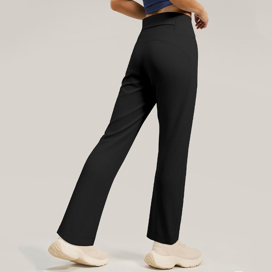 Olivenorma Crossover High Waist Split Wide Leg Loose Drape Yoga Women's Pants - image 4