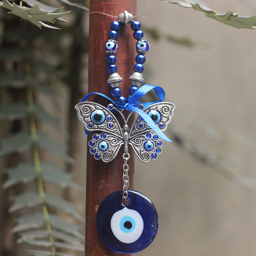 Olivenorma Retro Butterfly Evil Eye Lucky Blessing Decorative Ornament - Butterfly Evil Eye - image 0