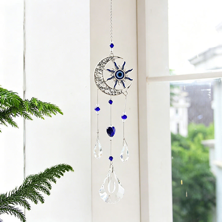 Olivenorma Multi Style Evil Eye Crystal Suncatcher Hanging Ornament - Moon - image 4