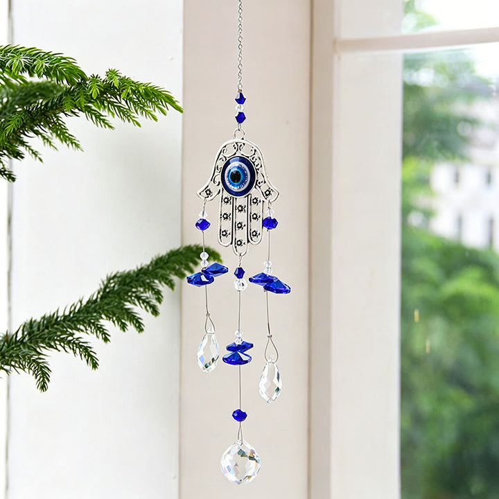 Olivenorma Multi Style Evil Eye Crystal Suncatcher Hanging Ornament - Hamsa Hand - image 12