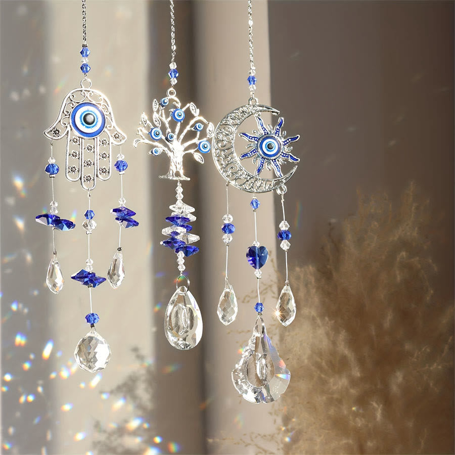 Olivenorma Multi Style Evil Eye Crystal Suncatcher Hanging Ornament - image 1