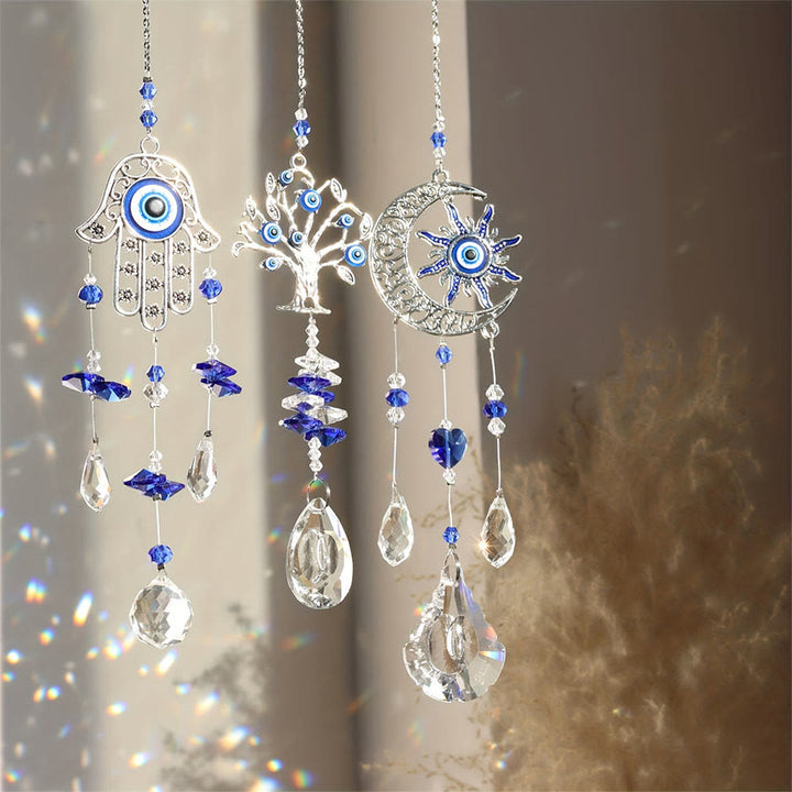 Olivenorma Multi Style Evil Eye Crystal Suncatcher Hanging Ornament - image 1