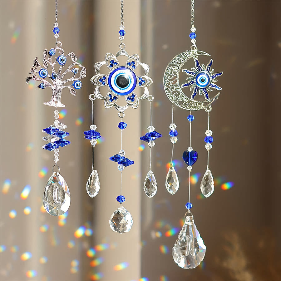 Olivenorma Multi Style Evil Eye Crystal Suncatcher Hanging Ornament - image 0
