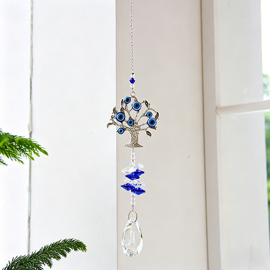 Olivenorma Multi Style Evil Eye Crystal Suncatcher Hanging Ornament - Hollow Tree - image 6