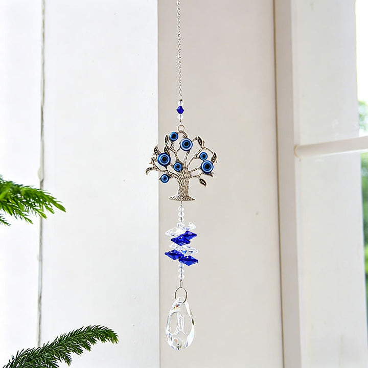 Olivenorma Multi Style Evil Eye Crystal Suncatcher Hanging Ornament - Hollow Tree - image 6