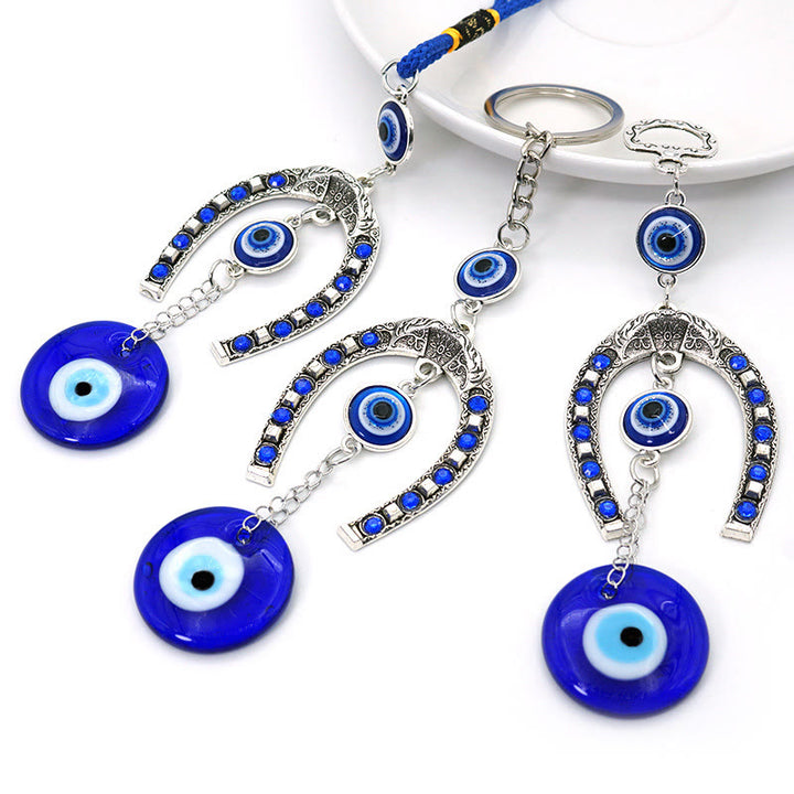 Olivenorma Retro Pattern Horseshoe Evil Eye Household Hanging Ornament - image 6