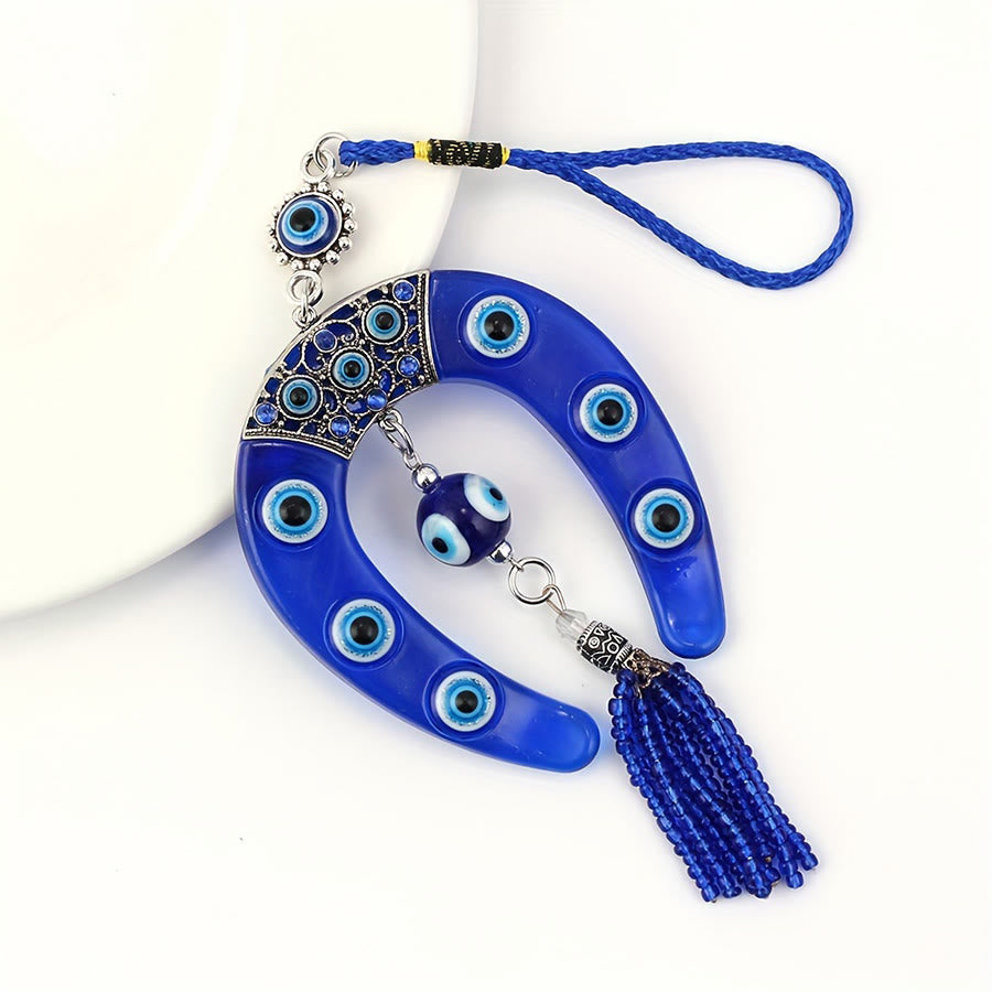 Olivenorma Classic Evil Eye Horseshoe Charm Blessing Home Wall Hanging Ornament - Evil Eye Horseshoe - image 0