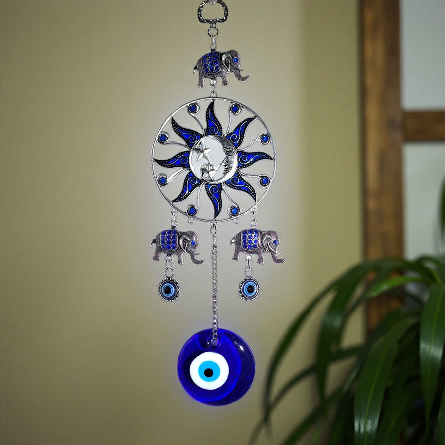 Olivenorma Bohemian Multi Evil Eye Hamsa Hand Blessing Home Decor Ornament - Sun Elephant - image 2