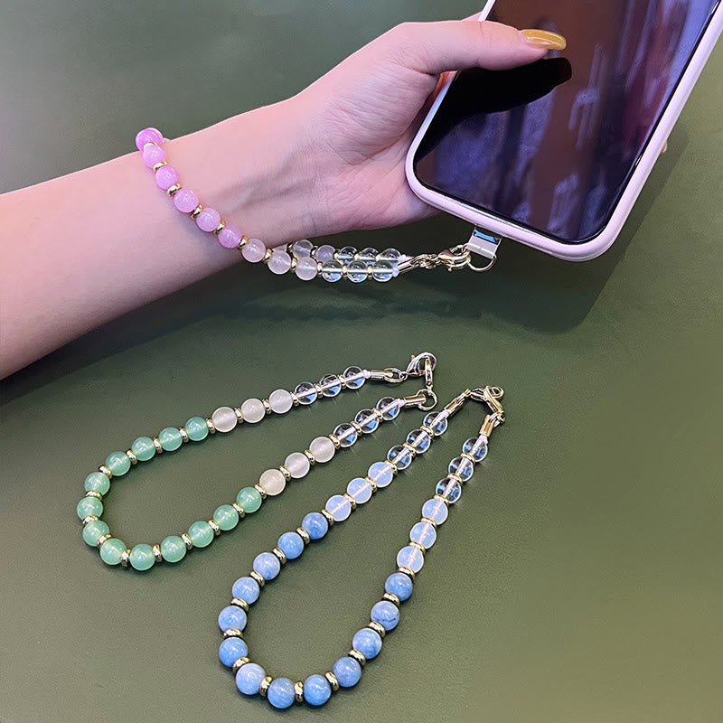 Olivenorma Handcrafted Gradient Beaded Wrist Anti-Lost Phone Chain Strap - image 1