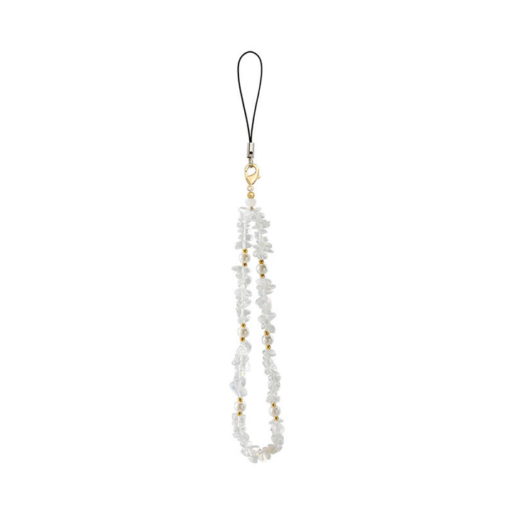 Olivenorma Handcrafted Natural Chip Stone Beaded Wrist Anti-Lost Phone Chain Strap - Opalite - image 1