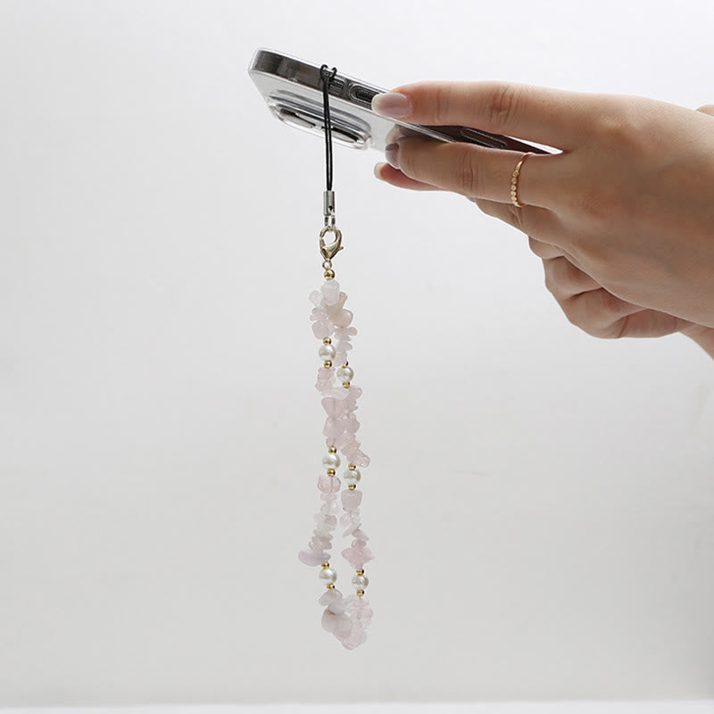 Olivenorma Handcrafted Natural Chip Stone Beaded Wrist Anti-Lost Phone Chain Strap - image 6