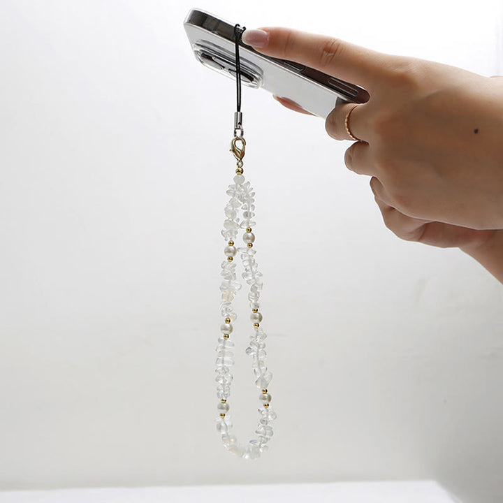 Olivenorma Handcrafted Natural Chip Stone Beaded Wrist Anti-Lost Phone Chain Strap - image 2