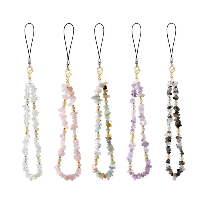 Olivenorma Handcrafted Natural Chip Stone Beaded Wrist Anti-Lost Phone Chain Strap - image 19