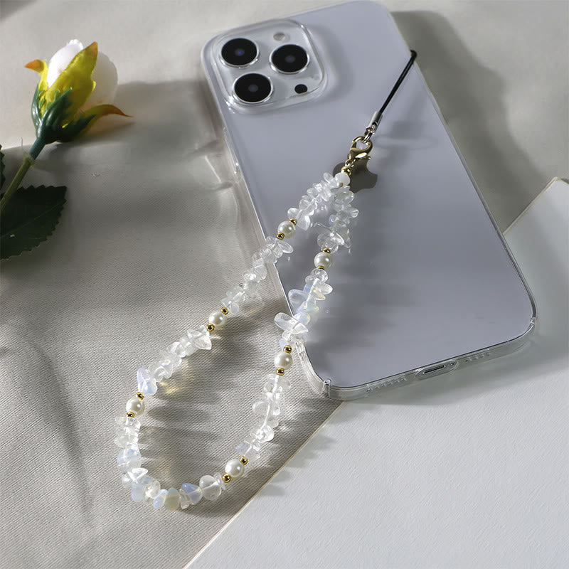 Olivenorma Handcrafted Natural Chip Stone Beaded Wrist Anti-Lost Phone Chain Strap - image 3