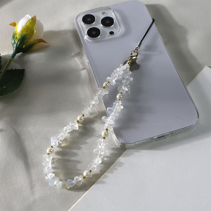 Olivenorma Handcrafted Natural Chip Stone Beaded Wrist Anti-Lost Phone Chain Strap - image 3