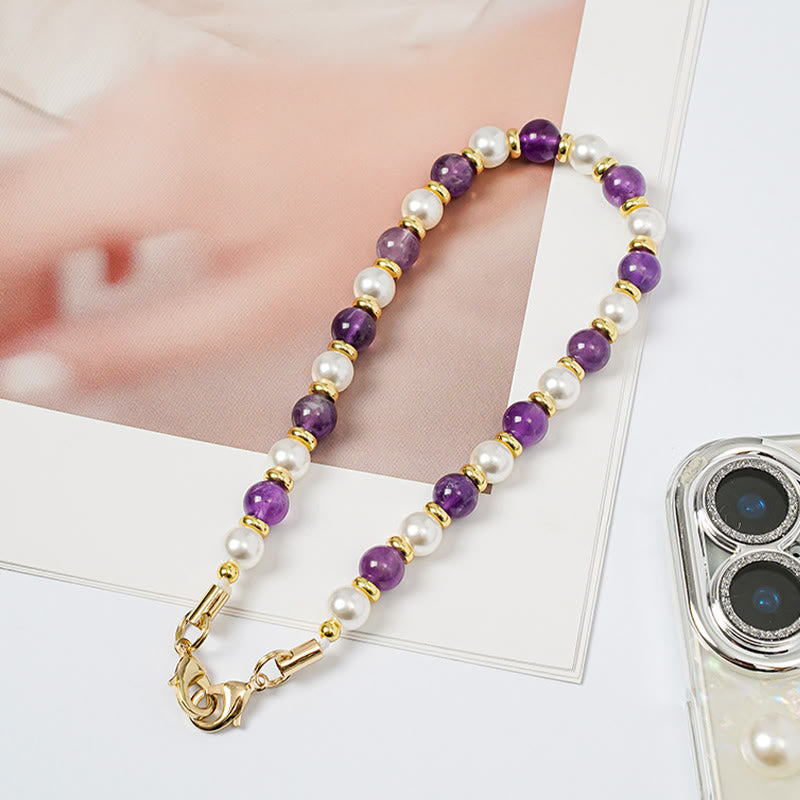 Olivenorma Uplifting Calm Energy Handcrafted Phone Chain Strap - Amethyst - image 1