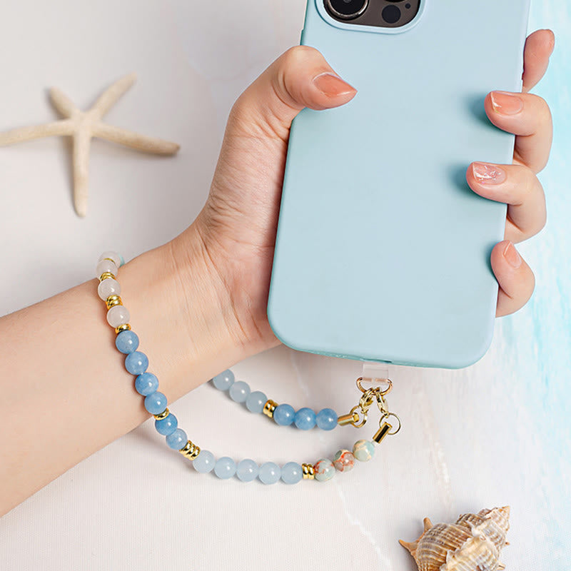 Olivenorma Delicate Polished Beaded Detachable Fashion Phone Chain Strap - image 1