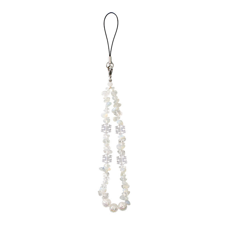 Olivenorma Delicate Snowflake Accent Beaded Detachable Phone Chain Strap - Opalite - image 2