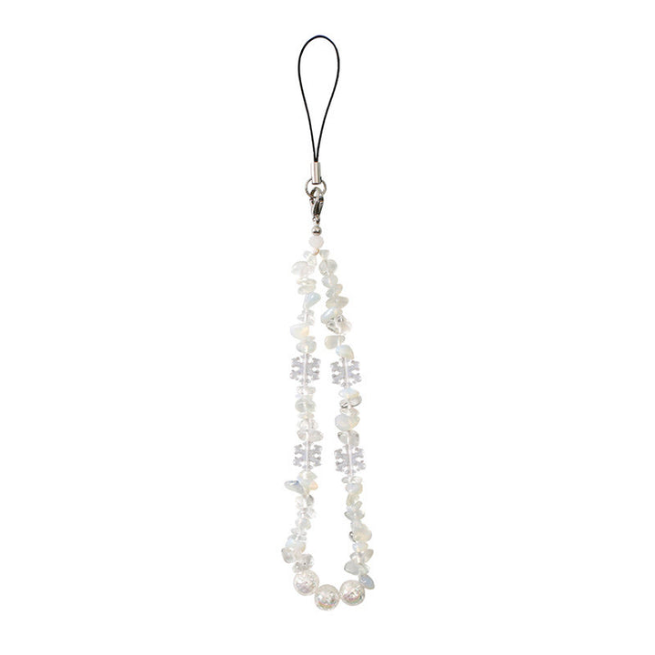Olivenorma Delicate Snowflake Accent Beaded Detachable Phone Chain Strap - Opalite - image 2