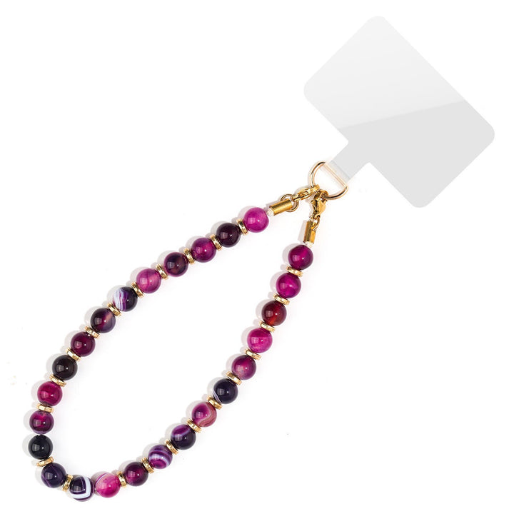 Olivenorma Chic Hand Assembled Beaded Protective Portable Phone Chain Strap - Purple Agate - image 18