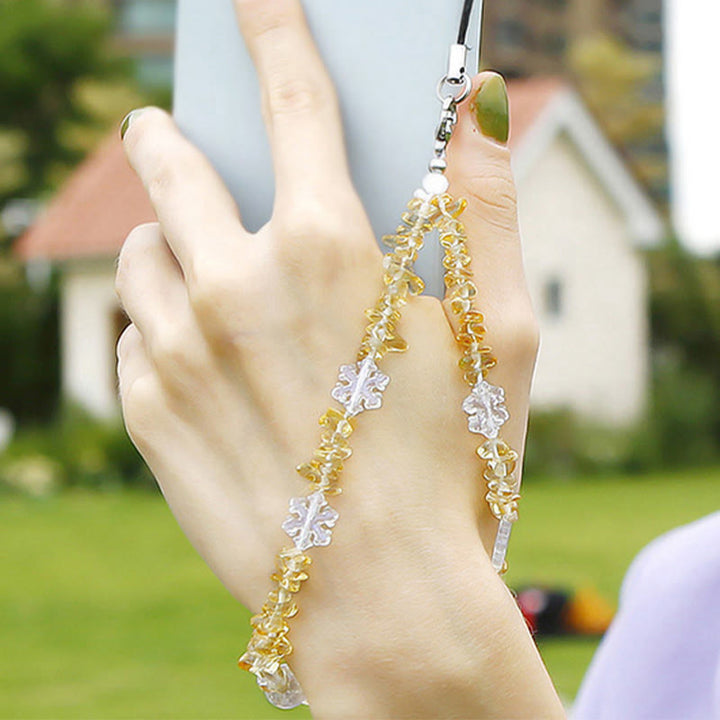 Olivenorma Delicate Snowflake Accent Beaded Detachable Phone Chain Strap - image 10