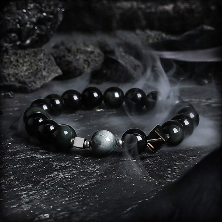 Olivenorma Gold Obsidian & Obsidian Grounding Protective Bracelet - image 4