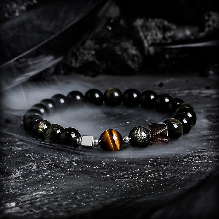 Olivenorma Gold Obsidian & Obsidian Grounding Protective Bracelet - image 1