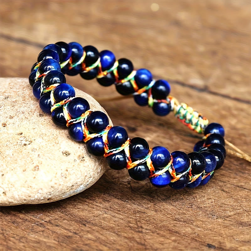 FREE Today: 1Pcs 6mm Beads Natural Cat's Eye/Tiger's Eye Beads Bohemian Adjustable Vacation Bracelet - image 3