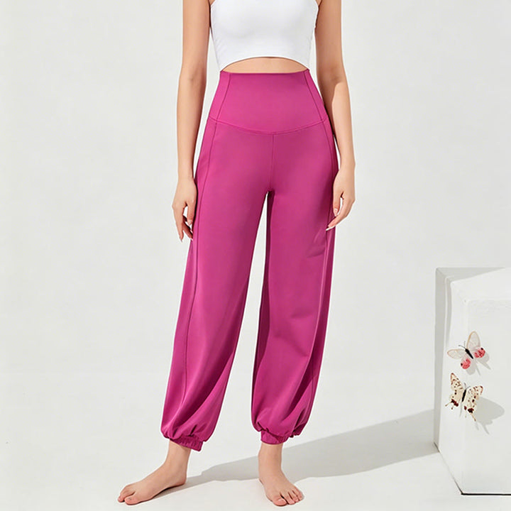 Olivenorma High Waist Ankle Length Harem Loose Yoga Women's Pants - Rose Pink - XXL - image 16