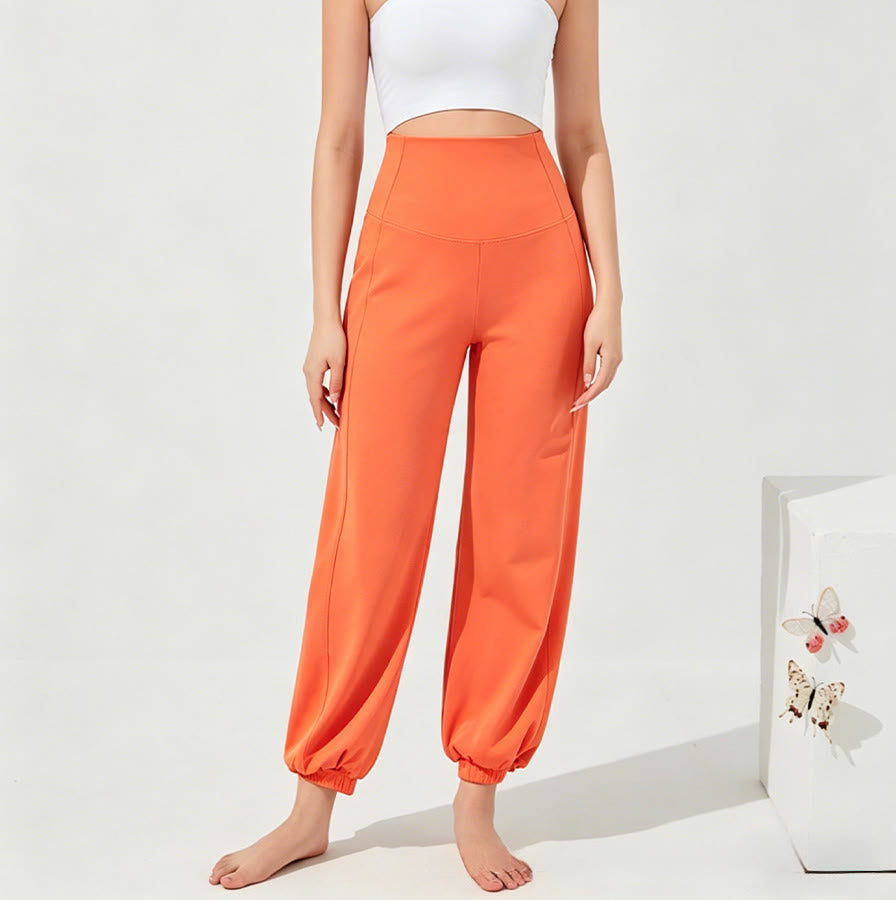 Olivenorma High Waist Ankle Length Harem Loose Yoga Women's Pants - Orange - XXL - image 18