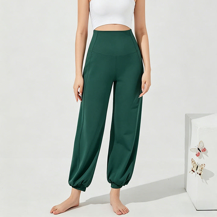Olivenorma High Waist Ankle Length Harem Loose Yoga Women's Pants - Grass Green - XXL - image 15