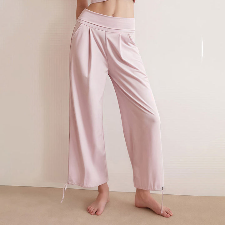 Olivenorma High Waist Pleated Drawstring Ankle Harem Yoga Women's Pants - image 8