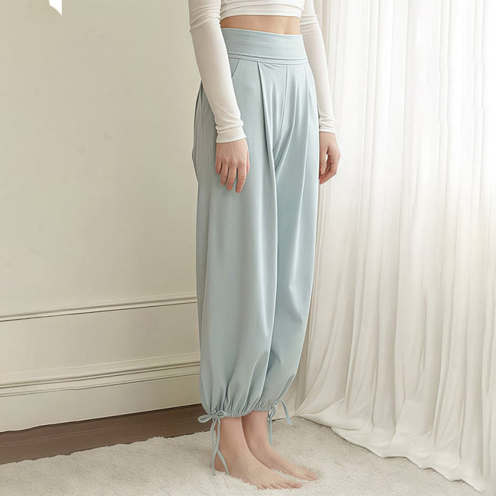 Olivenorma High Waist Pleated Drawstring Ankle Harem Yoga Women's Pants - image 3