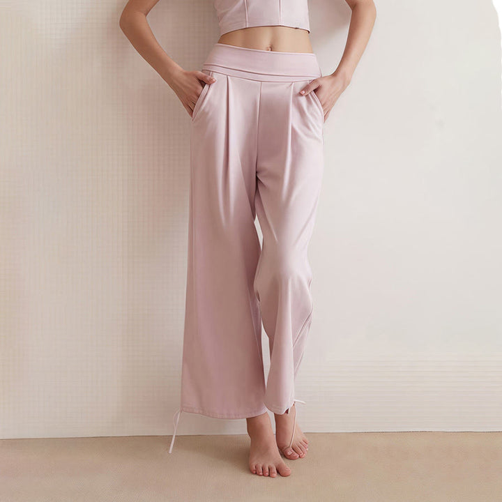 Olivenorma High Waist Pleated Drawstring Ankle Harem Yoga Women's Pants - image 9