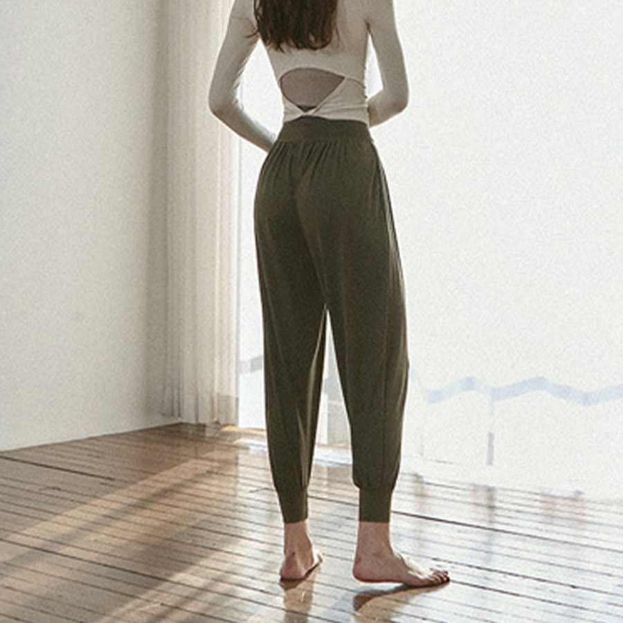 Olivenorma Ultra High Waist Pleated Loose Harem Jogger Yoga Women's Pants - image 20