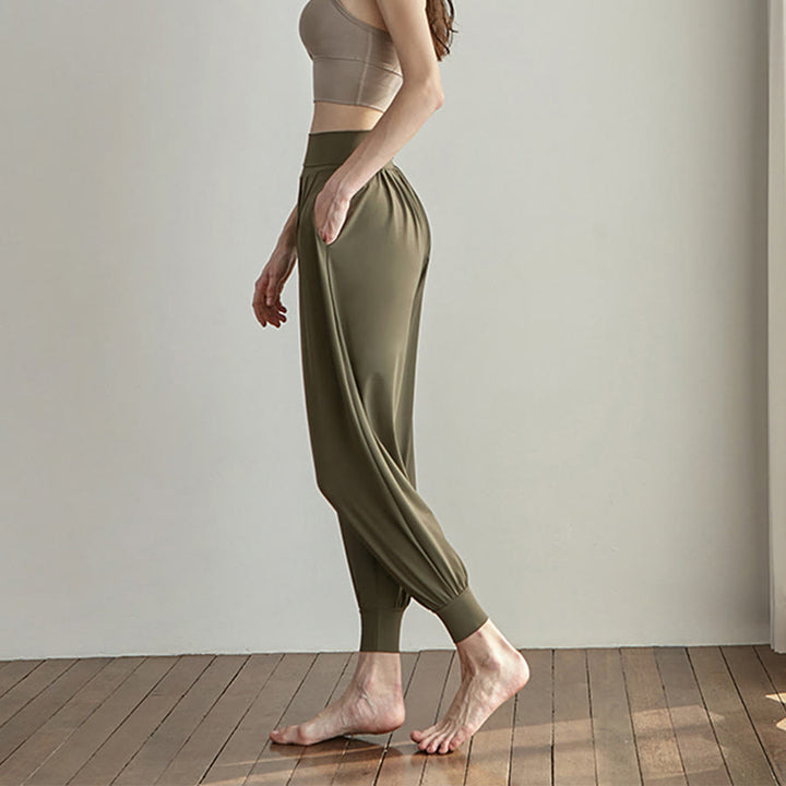 Olivenorma Ultra High Waist Pleated Loose Harem Jogger Yoga Women's Pants - image 21