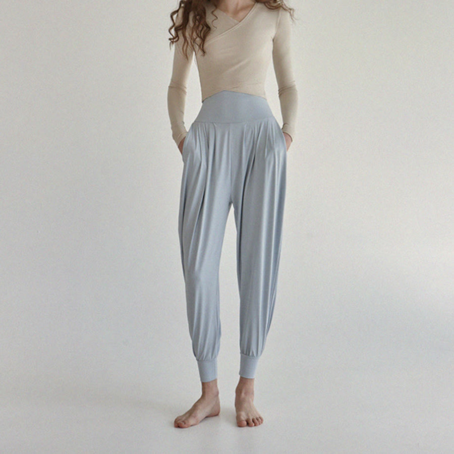 Olivenorma Ultra High Waist Pleated Loose Harem Jogger Yoga Women's Pants - image 14