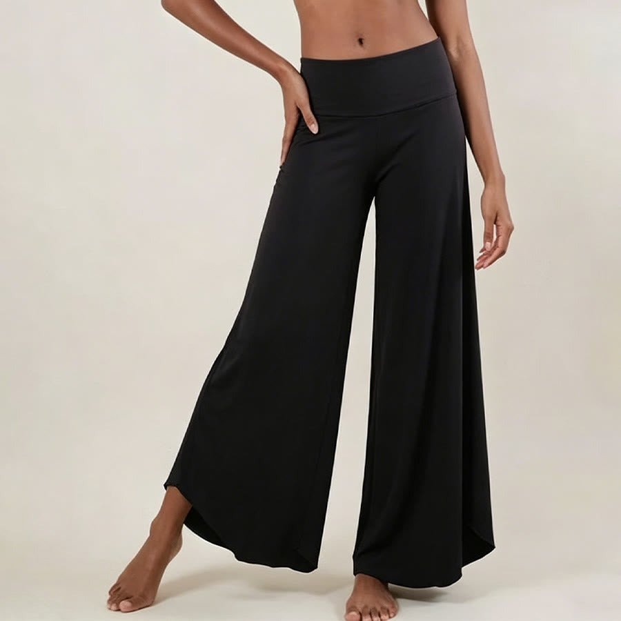 Olivenorma High Waist Shirred Loose Straight Leg Yoga Women's Pants - image 0