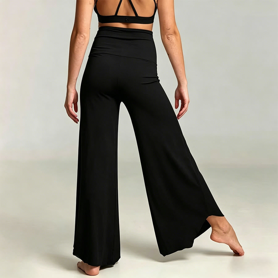 Olivenorma High Waist Shirred Loose Straight Leg Yoga Women's Pants - image 1