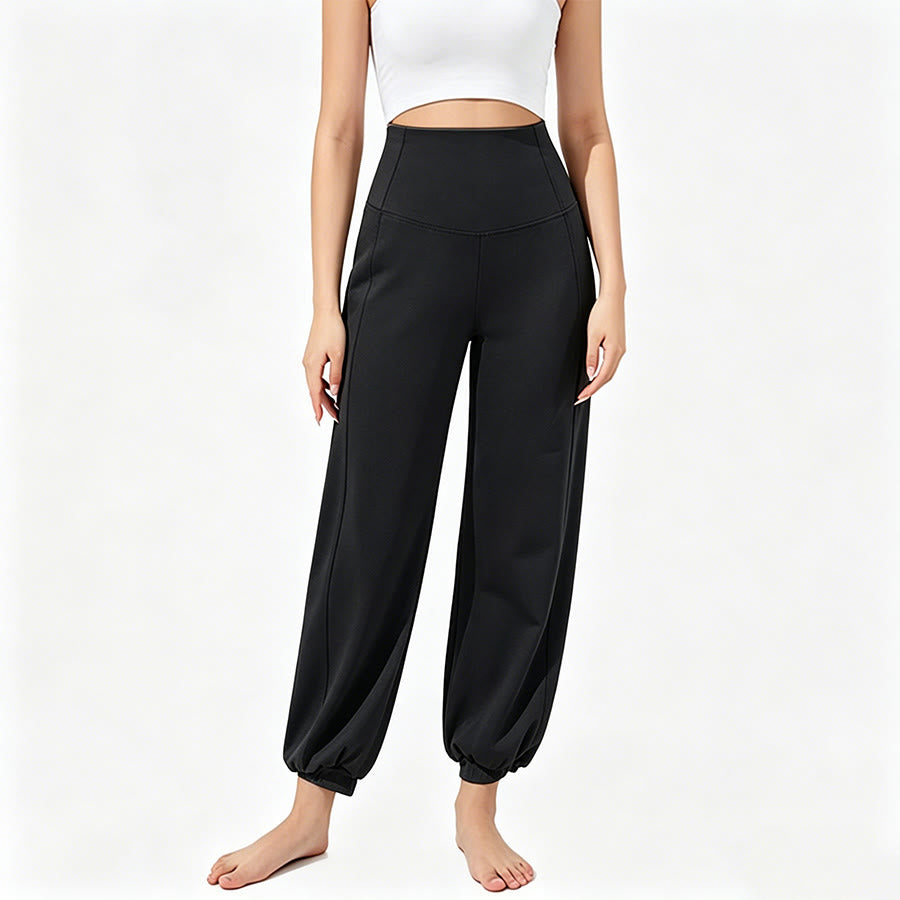 Olivenorma High Waist Ankle Length Harem Loose Yoga Women's Pants - Black - XXL - image 7