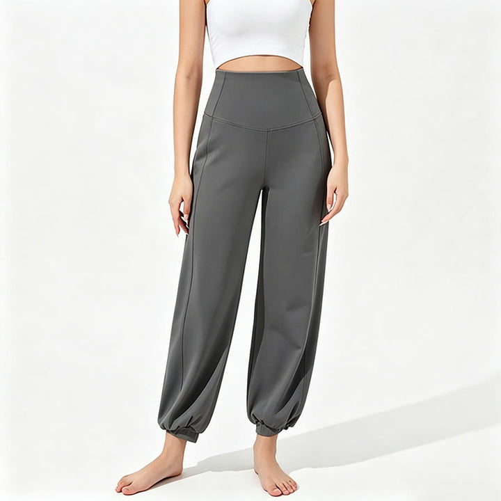 Olivenorma High Waist Ankle Length Harem Loose Yoga Women's Pants - Dark Gray - XXL - image 8